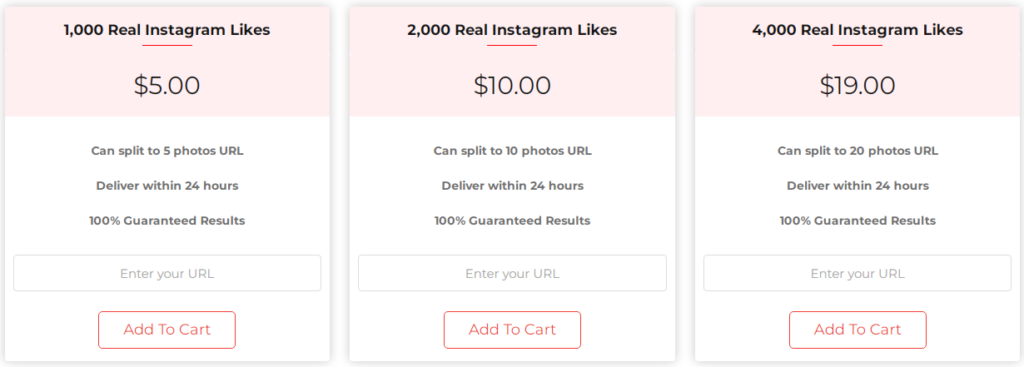 Instagram Likes packages on CheapSubscribers