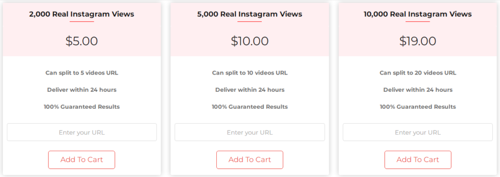 Instagram Views packages on CheapSubscribers