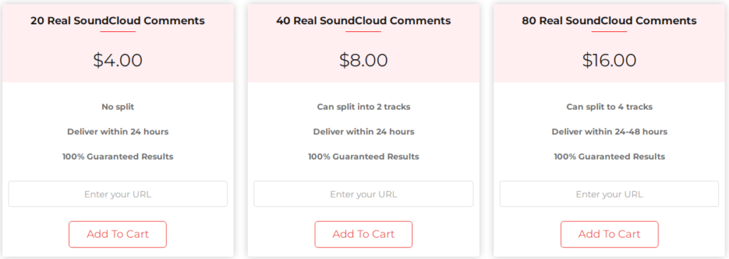 SoundCloud Comments packages on CheapSubscribers
