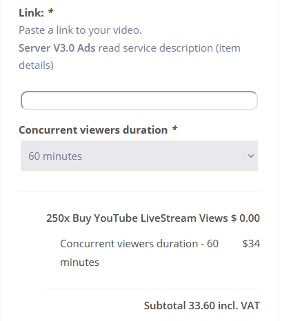 Youtube LiveStream Views packages on Social-Infinity